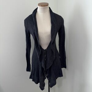 NEW Knitted & Knotted XS Gray Lightweight Cardigan Sweater ~ Modal Silk